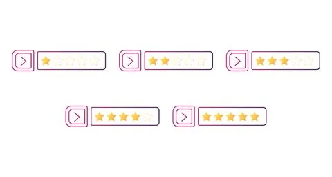 Rating customer feedback. Set of badge rating with star Stock Illustration