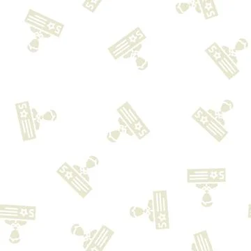 Rating customer testimonial glyph vector seamless pattern Stock Illustration