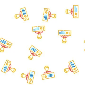 Rating customer testimonial vector seamless pattern Stock Illustration