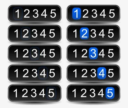 Rating elements with numbers Stockillustratie