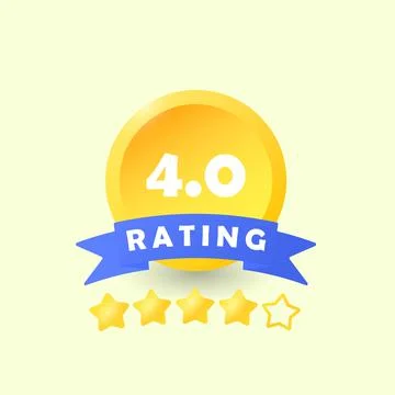 Rating emblem for a site or application. Icon for indicating quality assessme Stock Illustration