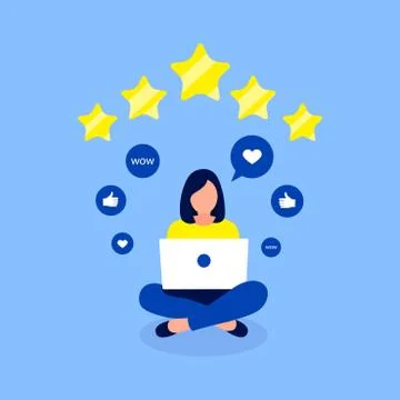 Rating, feedback design concept. 库存插图