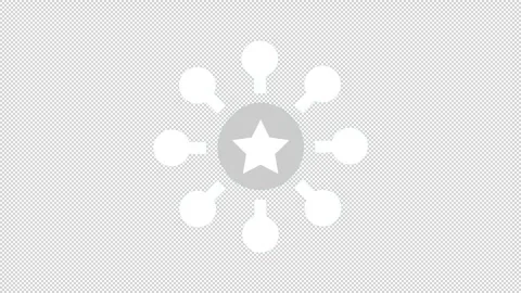 Rating Feedback Star Icon Animation Transparent Background Stock Footage 335278502