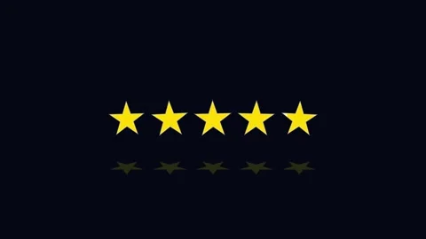 Rating Five Stars 1 appearing on a digital screen representing excellent Stock Footage 345660393