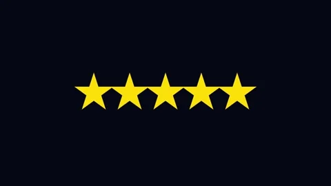 Rating Five Stars animation representing top quality and maximum customer Stock Footage 345660320