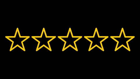 Rating five stars. Customer feedback motion graphics. Rating review animation Stock Footage 318457930