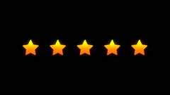 Red Stamp with 2 Stars Rating Animation , Stock Video