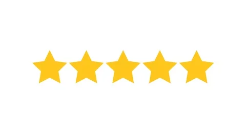 Rating Five Stars. Motion Graphics. Transparent Background. Stock Footage 97918451