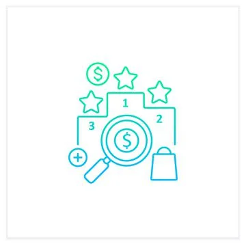 Rating gradient icon Ilustración de archivo