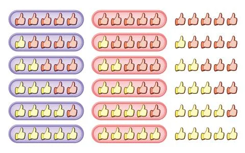 Rating hands system Stock Illustration