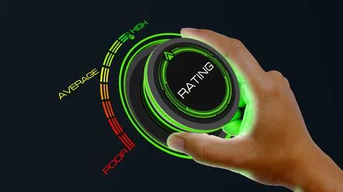 RATING HIGH Illustrazione stock