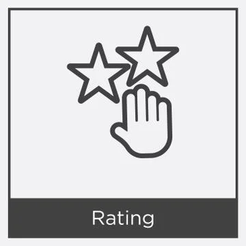 Rating icon isolated on white background Free Stock Illustration