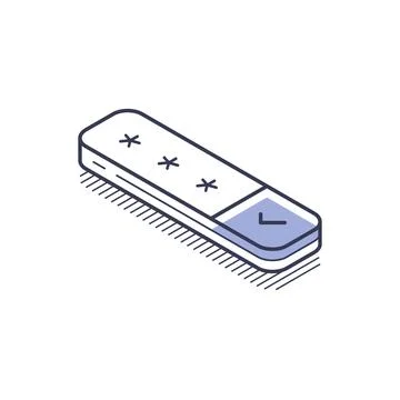 Rating interface design element featuring isometric line icon representation Stock Illustration