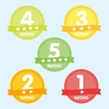 Rating label stars set, vector illustration Stock Illustration