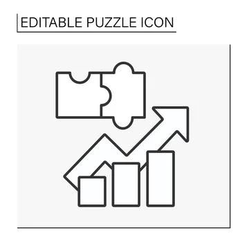 Rating line icon Stock Illustration