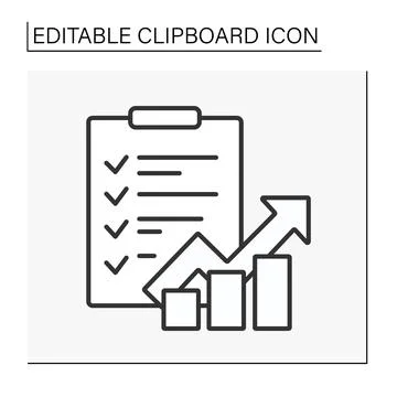 Rating line icon Stock Illustration