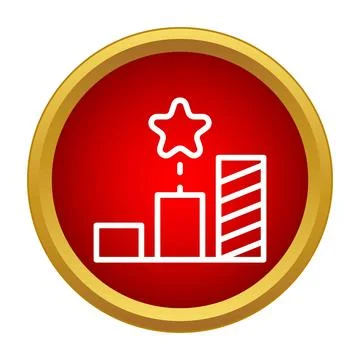 Rating progress with a star on growth stages Ilustración de archivo