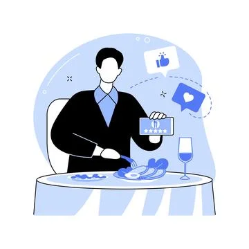 Rating a restaurant isolated cartoon vector illustrations. Stock Illustration
