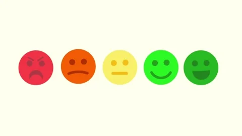 Rating scale emoticons animation. Stock Footage 315631187