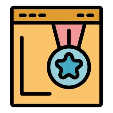 Rating search engine icon vector flat Illustrazione stock