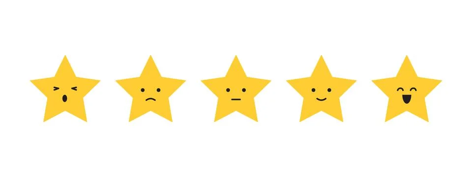 Rating star concept client feedback customer review Stock Illustration