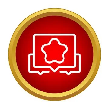 Rating star feedback icon in message bubble Stock Illustration