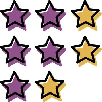 Rating Stars Set Educational Feedback Illustration Ilustración de archivo