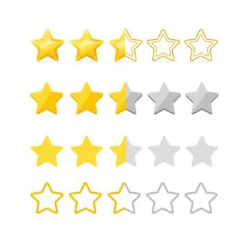 Rating Stars Set. Vector Stock Illustration