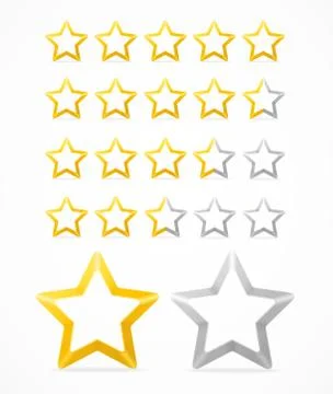 Rating Stars Set. Vector Stock Illustration