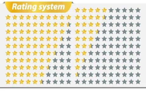 Rating stars system Stock Illustration