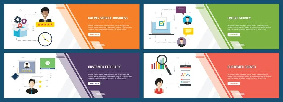 Rating system, feedback  and qualification Stock Illustration