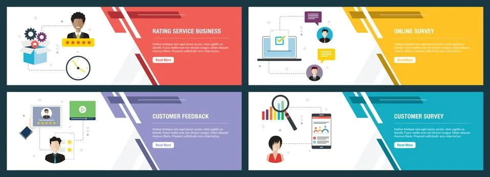 Rating system, feedback  and qualification Illustrazione stock