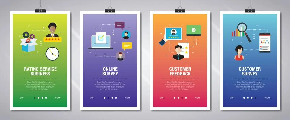 Rating system, feedback  and qualification Stock Illustration