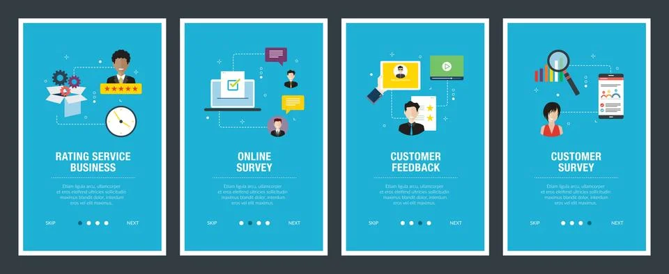 Rating system, feedback  and qualification Stock Illustration