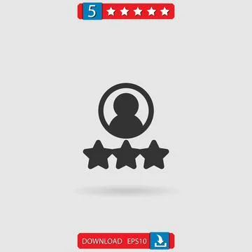 Rating vector icon Stock Illustration