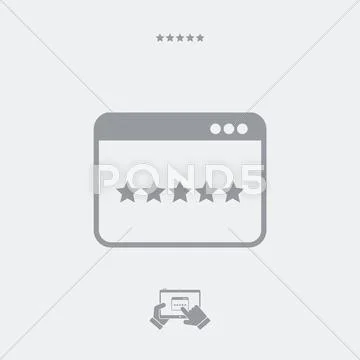 Rating window icon, rating window vector, rating window symbol, rating ...