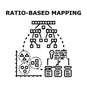 Ratio based mapping data organization process Stock Illustration