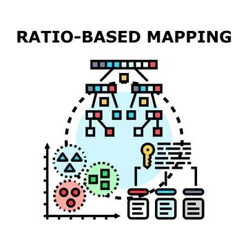 Ratio based mapping data organization process Stock Illustration