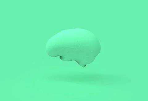 Rational thinking concept in green monochromatic color Illustrazione stock