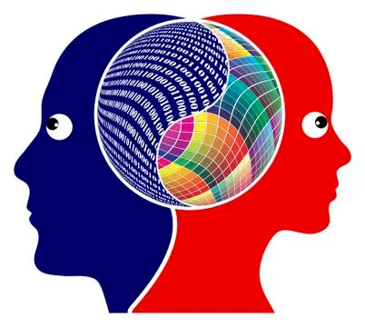 Rationality and Creativity Stock Illustration