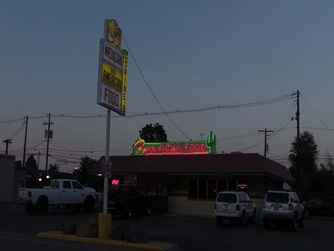 Raton, New Mexico - Mexican Restaurant Stock Footage