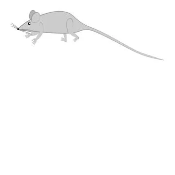 Rats and mice as design elements - stylized animals, fairy tales, children il Stock Illustration