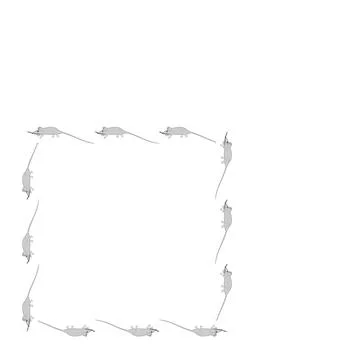 Rats and mice as design elements - stylized animals, fairy tales, children il Illustrazione stock