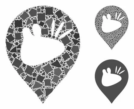 Rats marker Composition Icon of Humpy Elements Stock Illustration