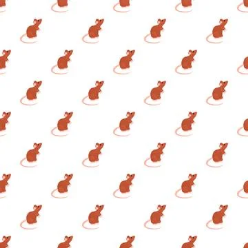 Rats seamless pattern illustrating rodent background design 库存插图