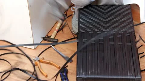 Rattan lines Stock Footage 20998410