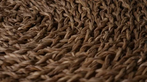 Rattan weave, Wicker straw background. Stock Footage 313607447