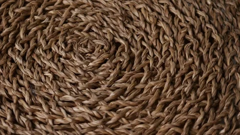 Rattan weave, Wicker straw background. Stock Footage 313886677
