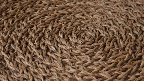 Rattan weave, Wicker straw background. Stock Footage 314146288
