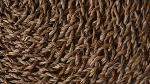 Rattan weave, Wicker straw background. Stock Footage 314146324